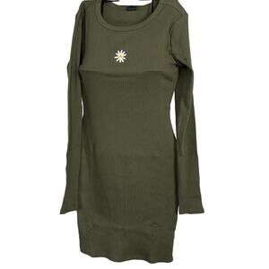 Wild Fable Women's Long Sleeve Olive Green Bodycon Dress - Size XS - NWT